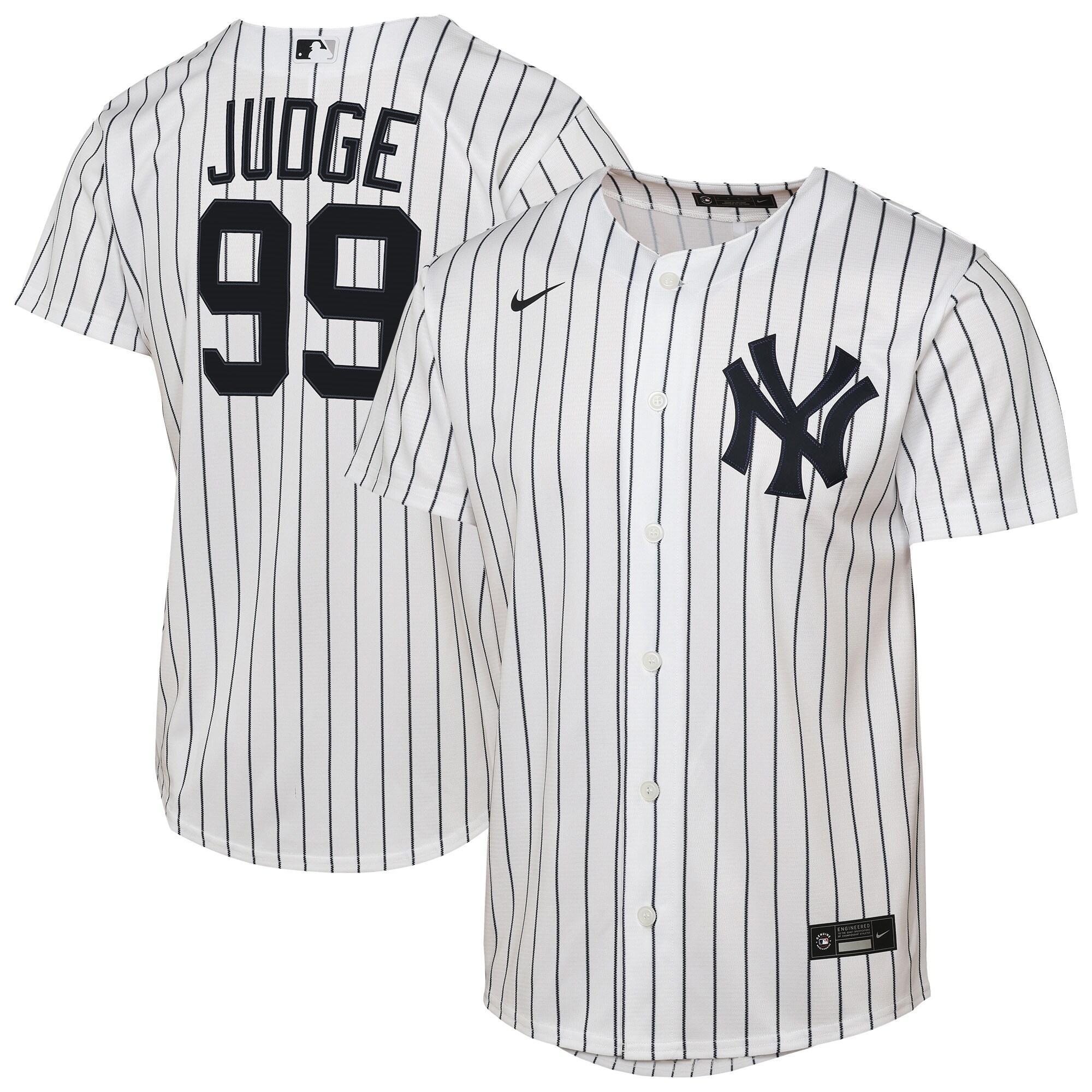 Youth New York Yankees Aaron Judge White Home Player Jersey