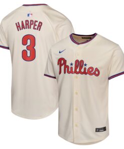 Youth Philadelphia Phillies Bryce Harper Cream Alternate Limited Player Jersey