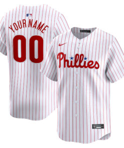 Youth Philadelphia Phillies White Home Limited Custom Jersey