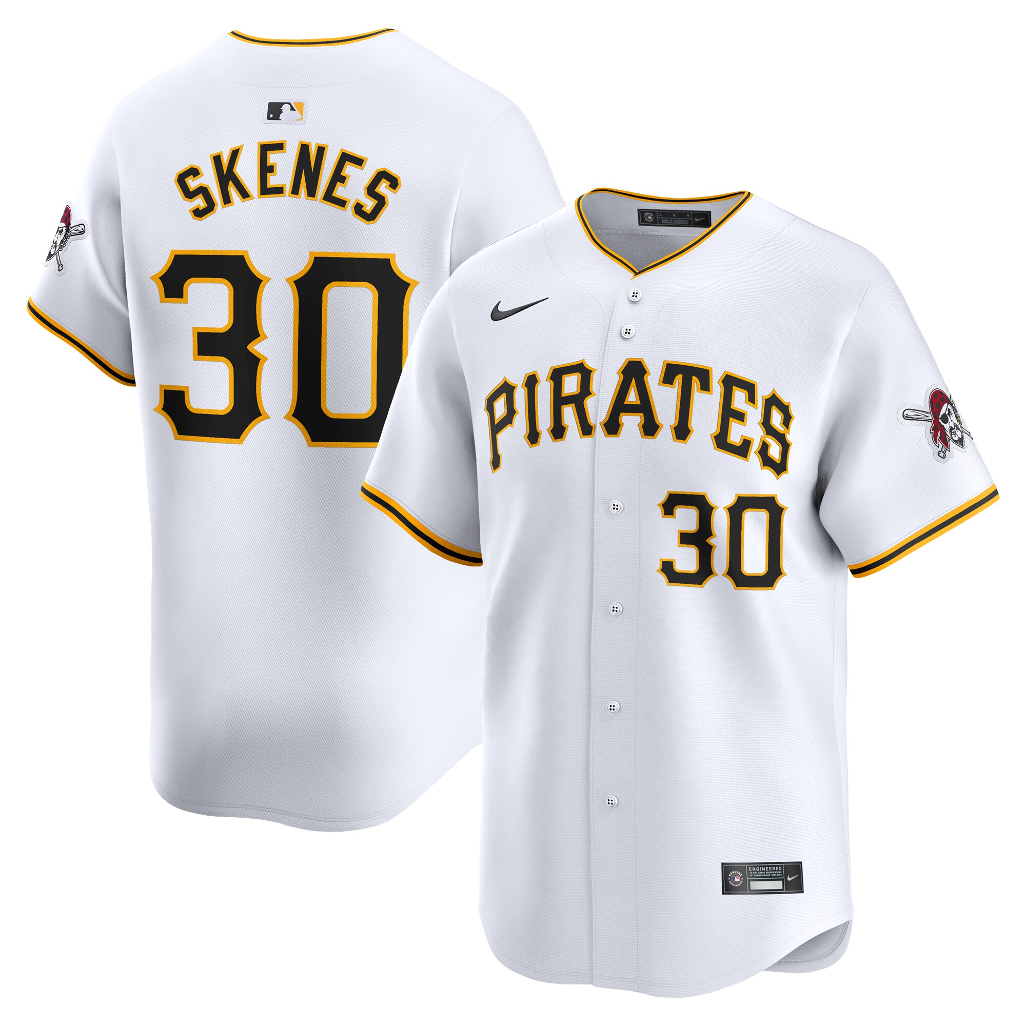 Youth Pittsburgh Pirates Paul Skenes White Home Limited Player Jersey