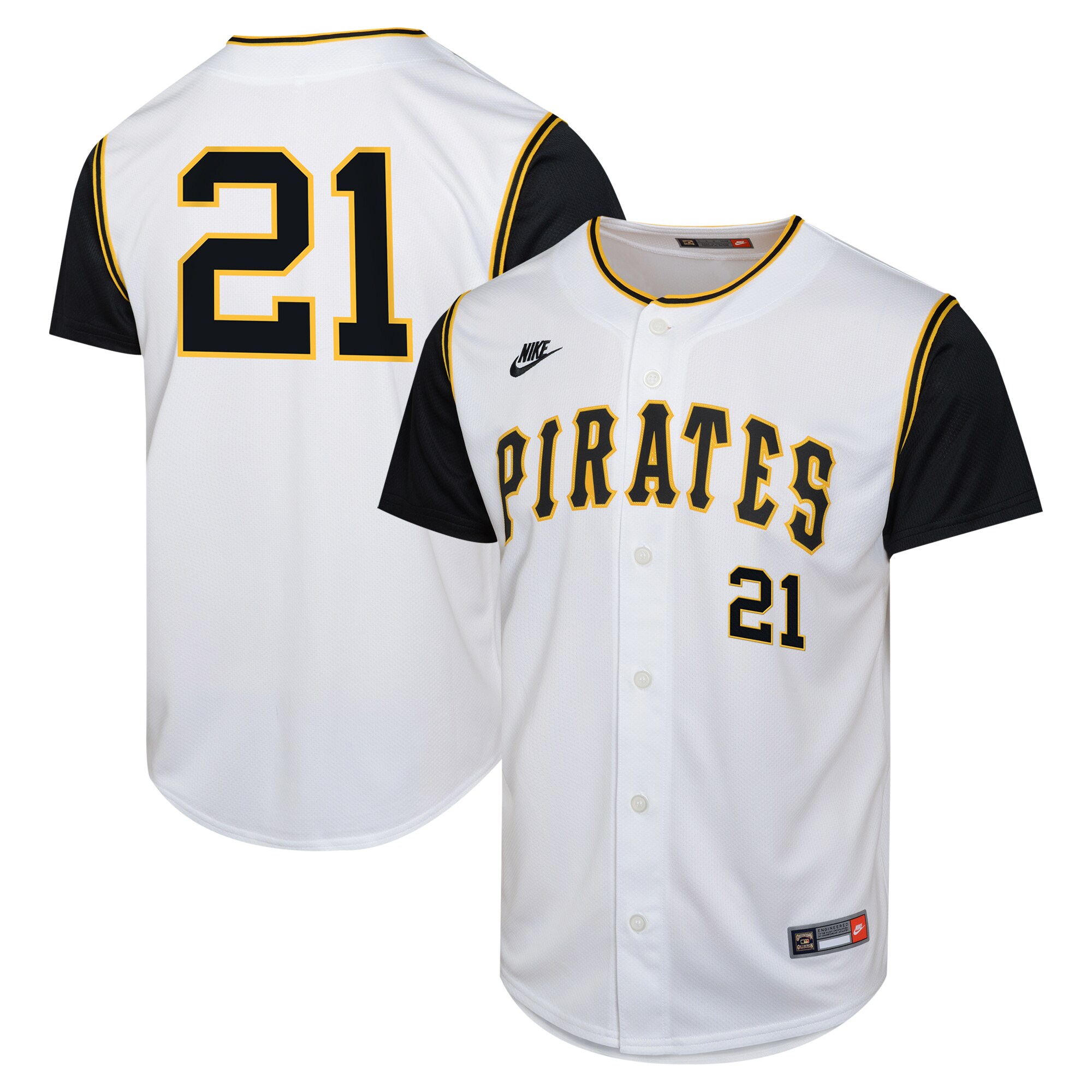 Youth Pittsburgh Pirates Roberto Clemente White Cooperstown Collection Limited Player Jersey