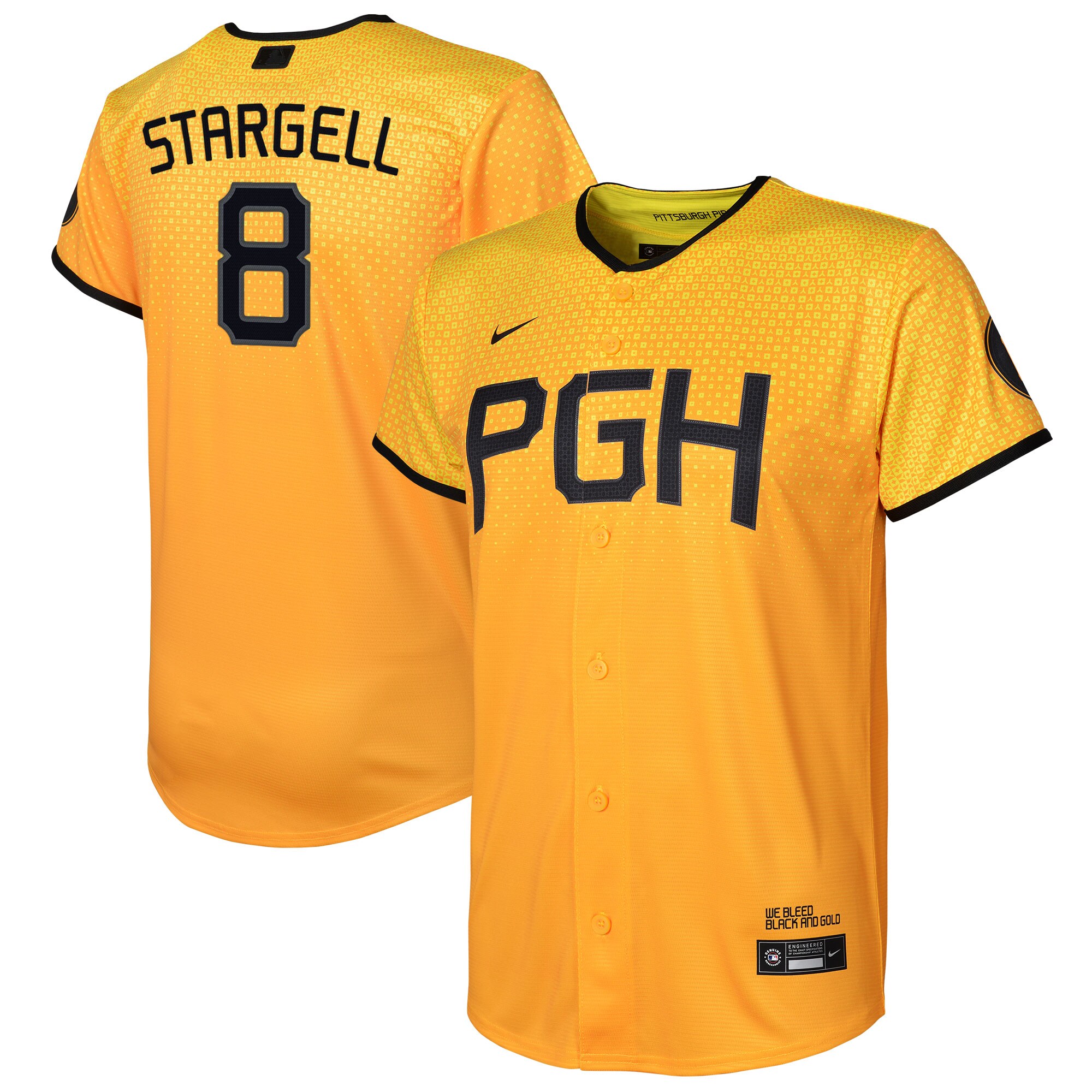 Youth Pittsburgh Pirates Willie Stargell Gold City Connect Player Jersey