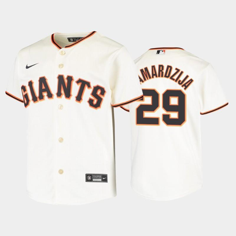 Youth San Francisco Giants 29 Jeff Samardzija Cream Home Jersey Jersey