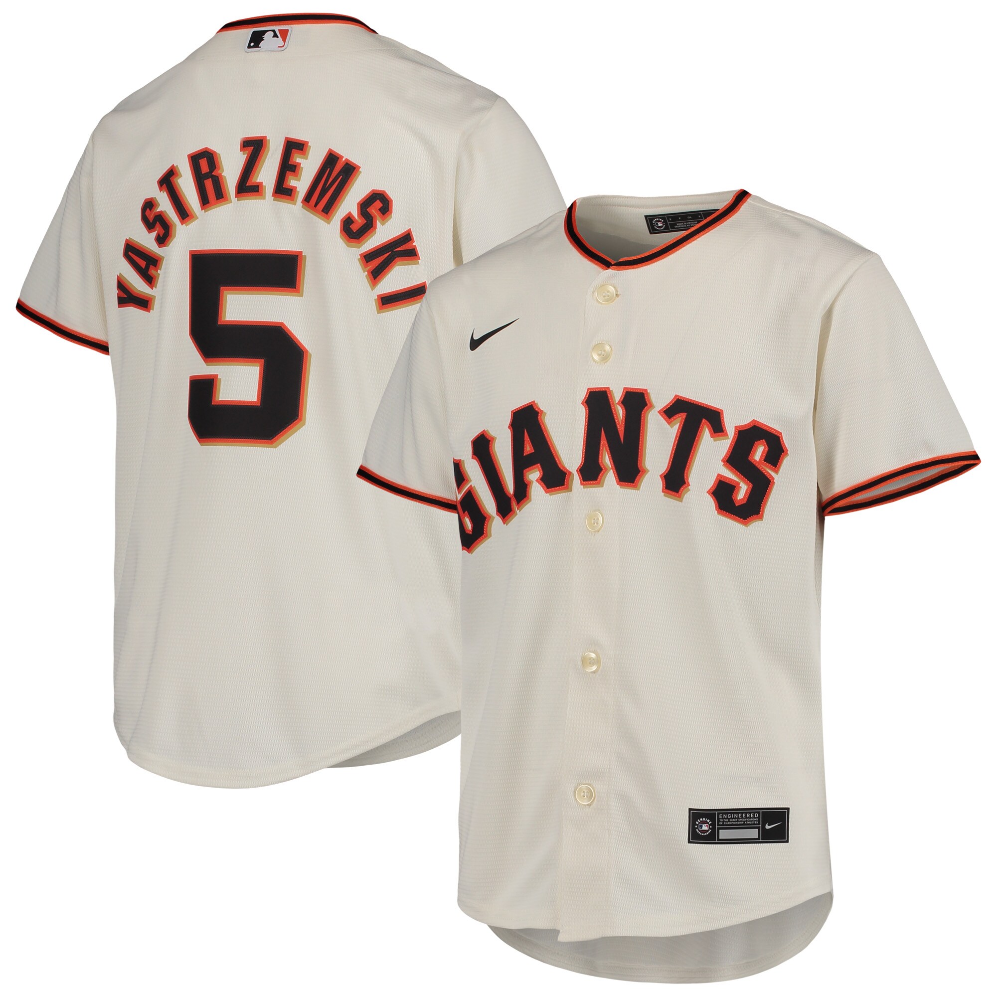 Youth San Francisco Giants Mike Yastrzemski Cream Alternate Player Jersey