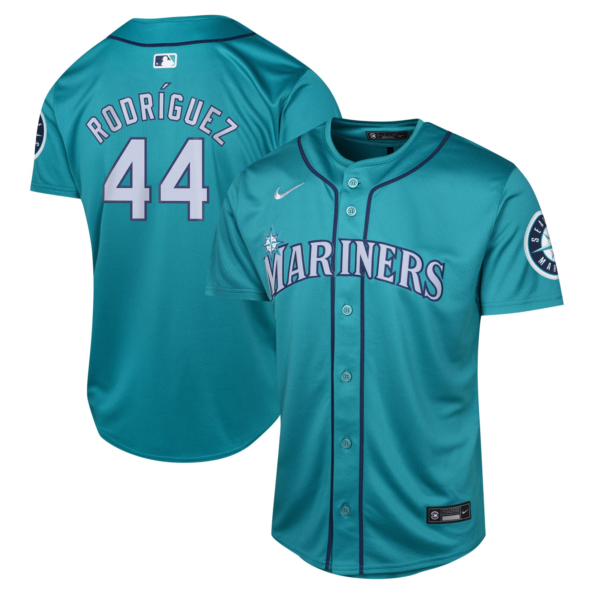 Youth Seattle Mariners Julio RodrÃ­guez Aqua Alternate Limited Player Jersey
