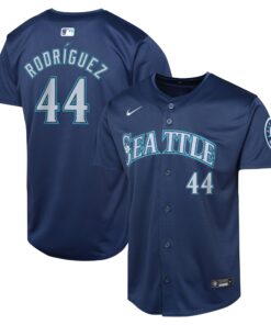 Youth Seattle Mariners Julio RodrÃ­guez Navy Road Limited Player Jersey