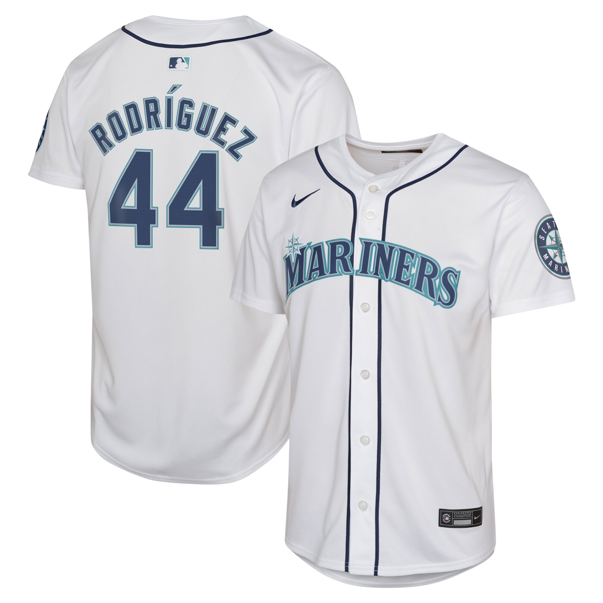 Youth Seattle Mariners Julio RodrÃ­guez White Home Limited Jersey