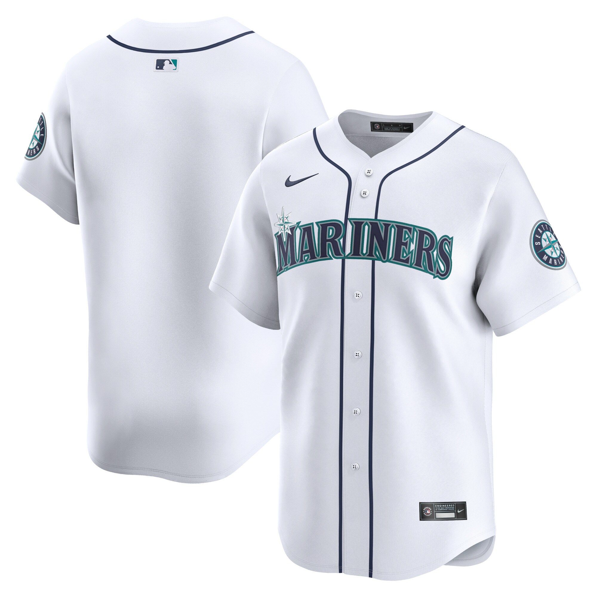 Youth Seattle Mariners White Home Limited Jersey