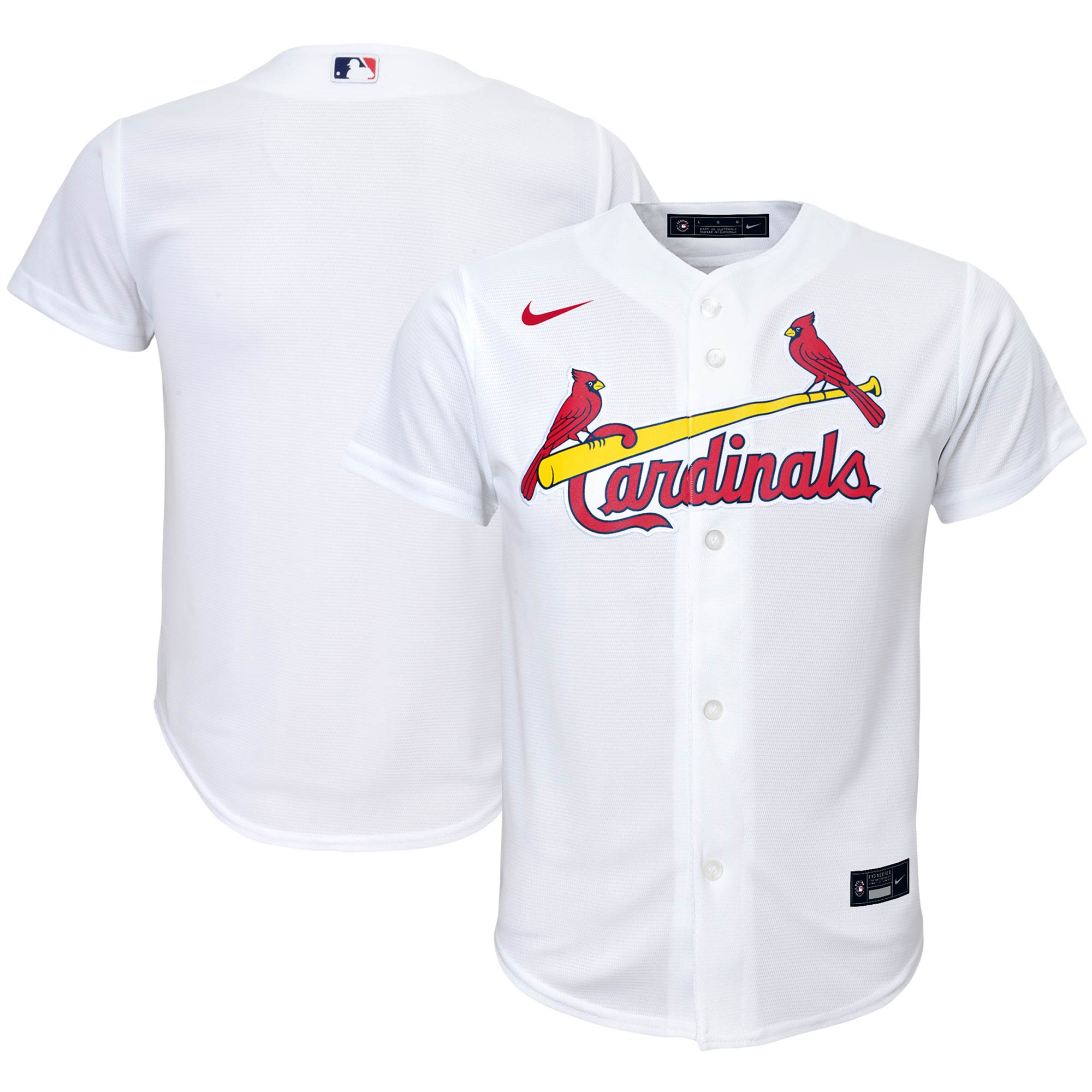 Youth St. Louis Cardinals White Home Team Jersey
