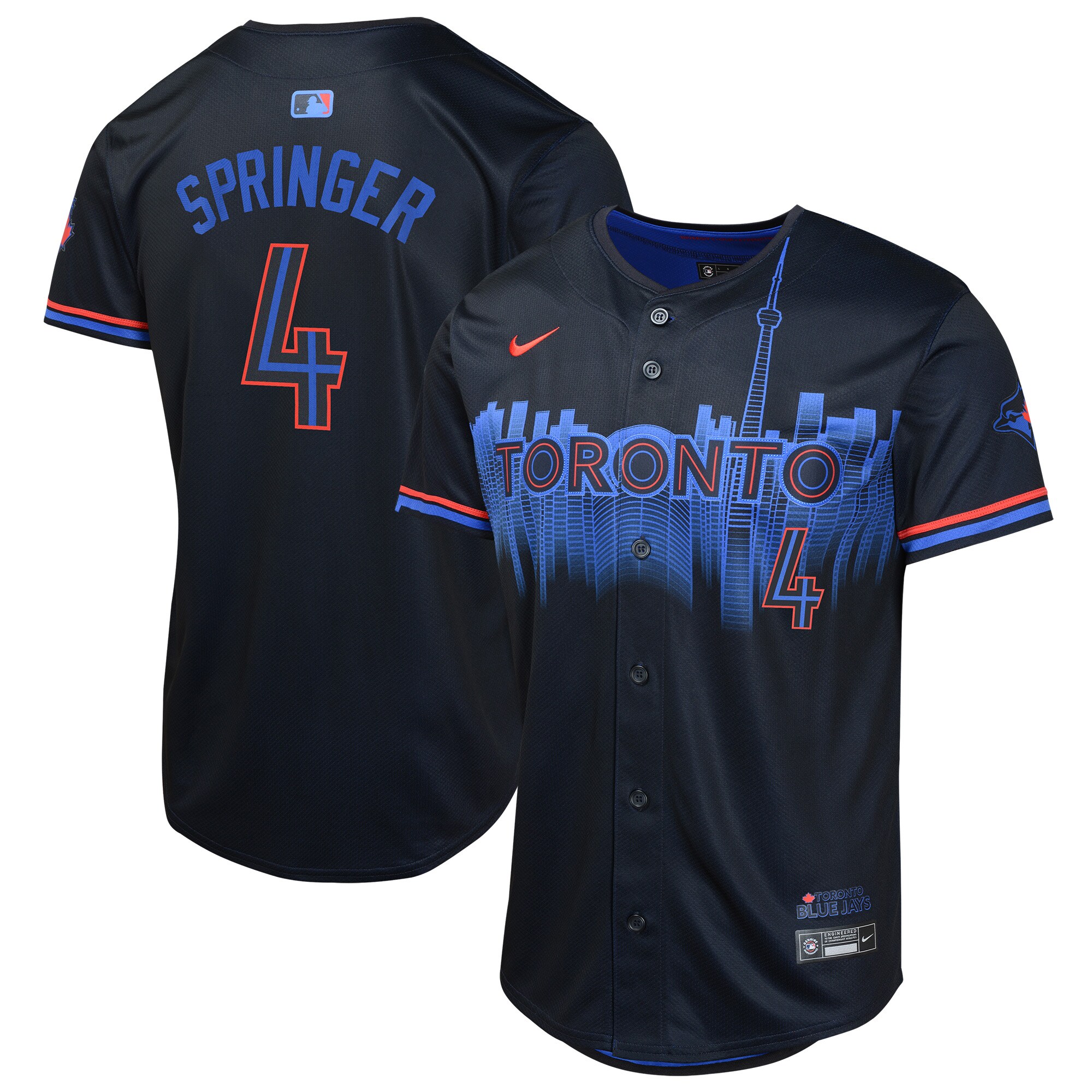 Youth Toronto Blue Jays George Springer Navy 2024 City Connect Limited Player Jersey