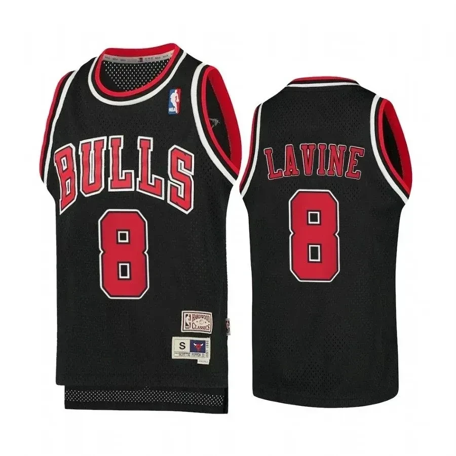 Youth Zach Lavine Chicago Bulls Hardwood Classics Jersey - Black - JS783
