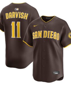 Yu Darvish 11 San Diego Padres Road Limited Player Men Jersey - Brown