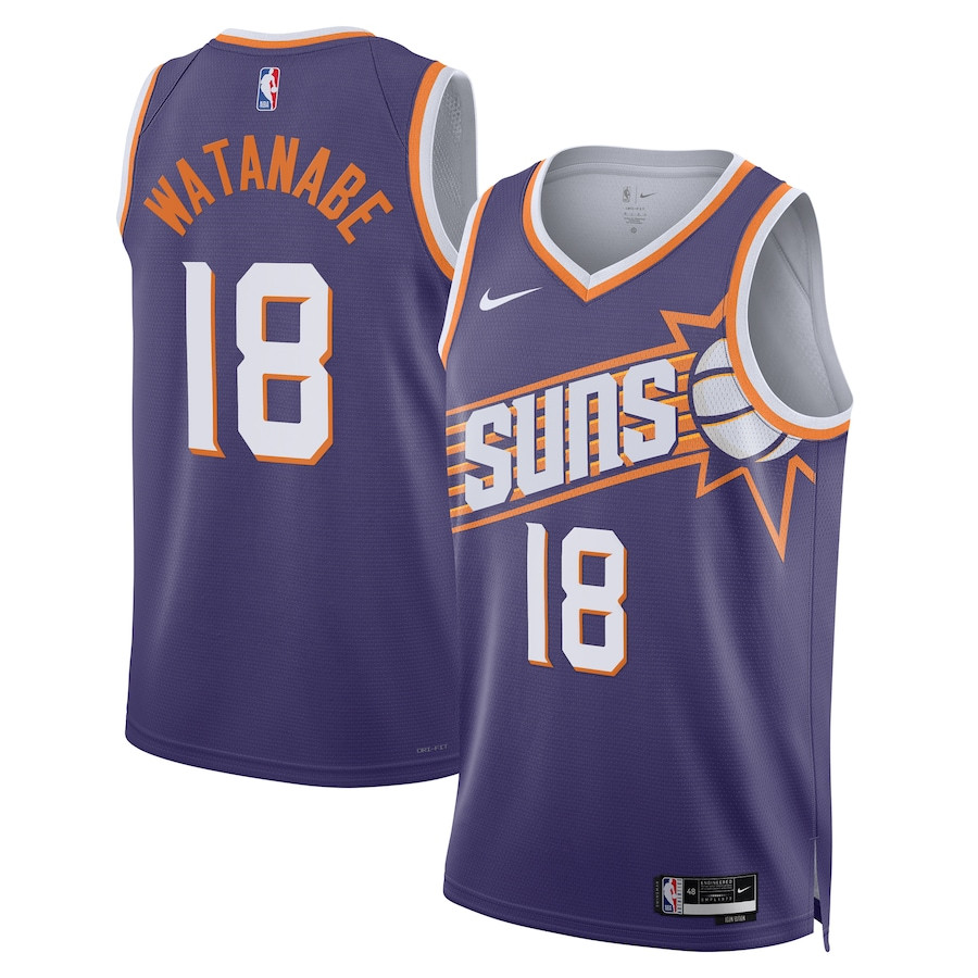 Yuta Watanabe 18 Phoenix Suns 2023/24 Swingman Jersey - Icon Edition - Purple - JS572
