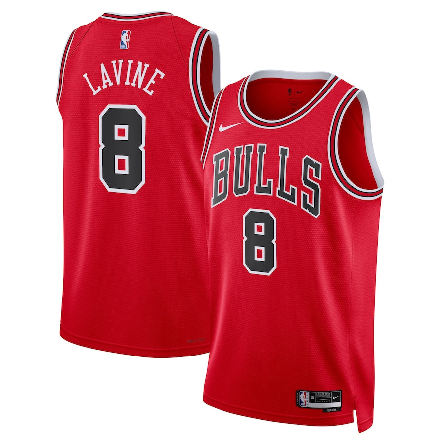 Zach Lavine 8 Chicago Bulls Unisex Swingman Jersey - Icon Edition - Red - JS954