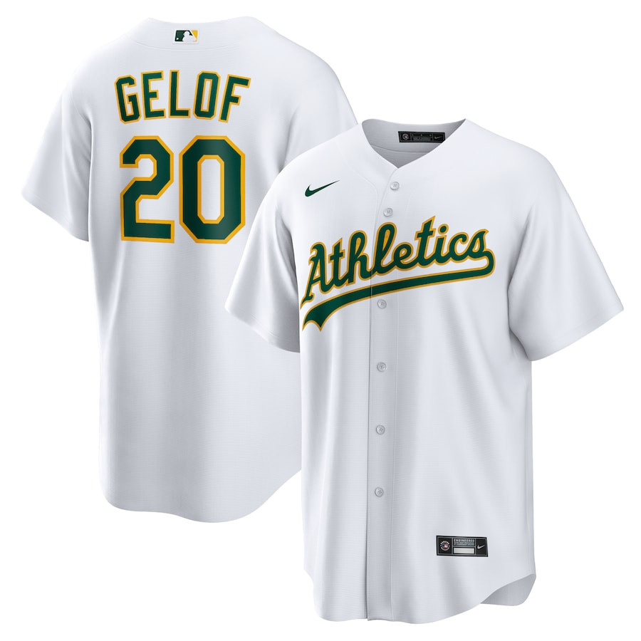 Zack Gelof 20 Oakland Athletics Home Men Jersey - White