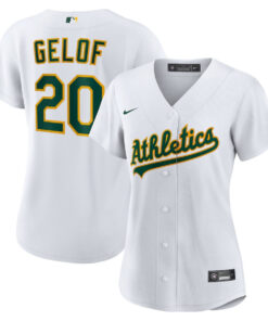 Zack Gelof 20 Oakland Athletics Women's Home Jersey - White