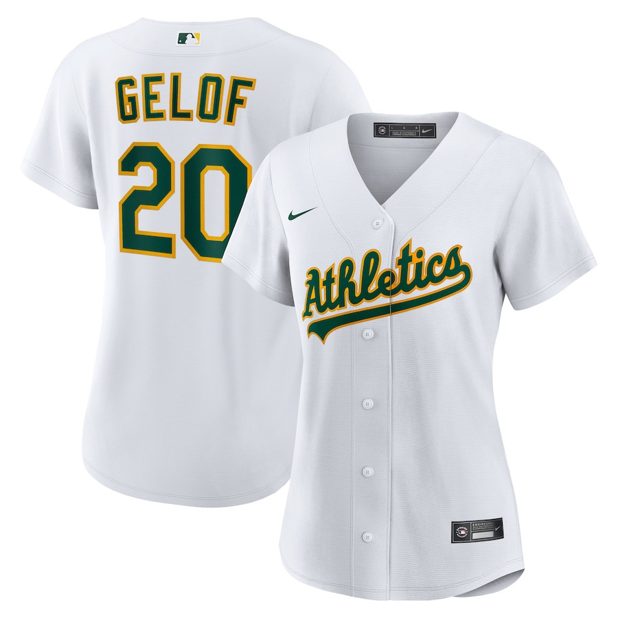 Zack Gelof 20 Oakland Athletics Women's Home Jersey - White