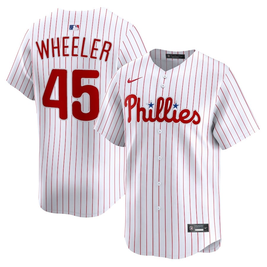 Zack Wheeler 45 Philadelphia Phillies Home Limited Player Men Jersey - White