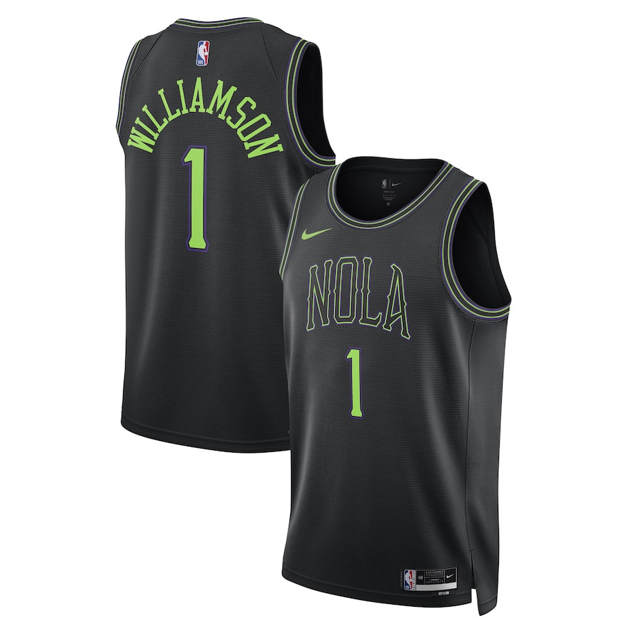 Zion Williamson 1 New Orleans Pelicans 2023/24 Swingman Jersey - City Edition - Unisex Black - JS975