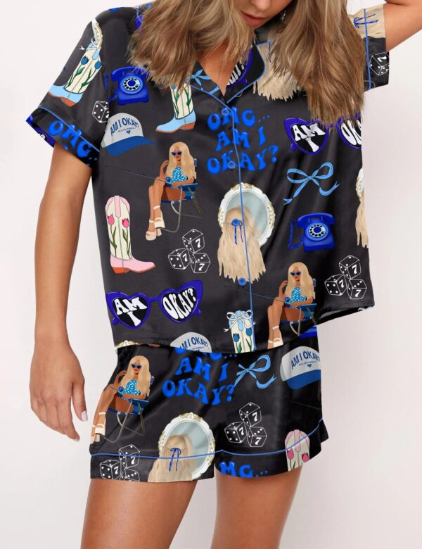 Am I Okay Moroney Silky Satin Pajama Set For Women - Image 6