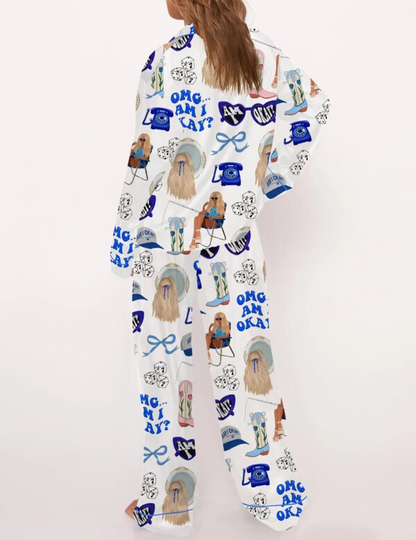 Am I Okay Moroney Silky Satin Pajama Set For Women - Image 9
