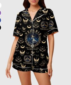 Velaris Acotar Satin Pajamas Set, Velaris City Of Starligh Shirt, Velaris Acotar Holiday Pajamas, The Night Court Family Pajamas