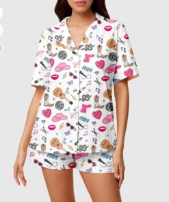 Pop Star Singer Satin Pajamas Set, Gift For Her, Silk Loungewear, Soft and Comfort Pajamas