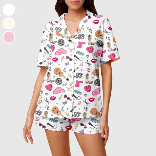 Pop Star Singer Satin Pajamas Set, Gift For Her, Silk Loungewear, Soft and Comfort Pajamas