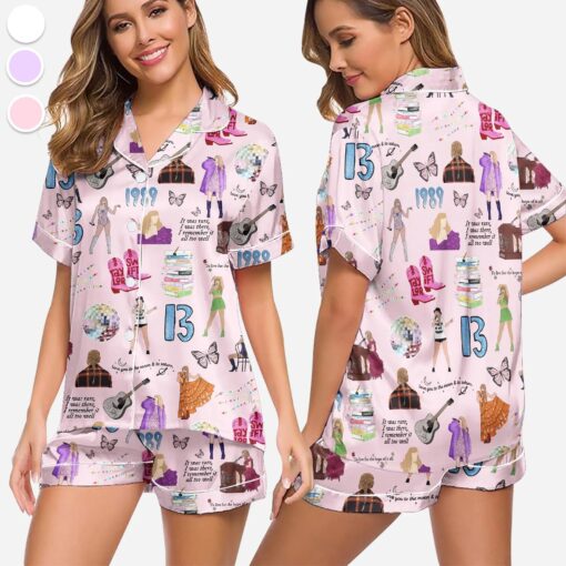 Women's & Teen Imitation Silk Satin Pajama Set - Image 3