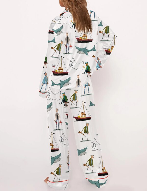 Shark Silky Satin Pajama Set For Women - Image 6