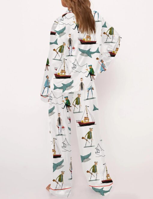 Shark Silky Satin Pajama Set For Women - Image 6