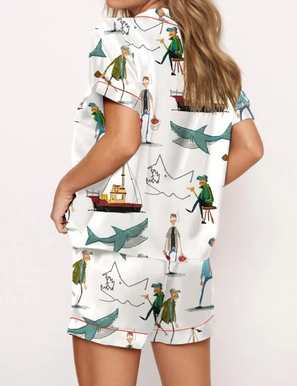 Shark Silky Satin Pajama Set For Women - Image 3