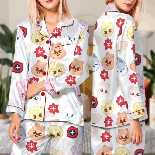 Stray Kid Tour Silky Satin Pajama Set For Women - Image 6