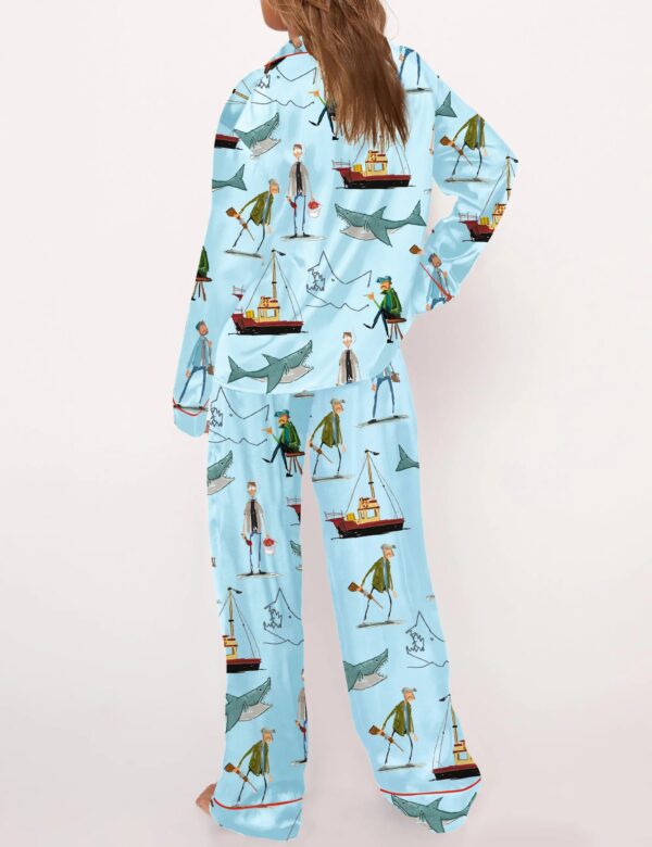 Shark Silky Satin Pajama Set For Women - Image 17