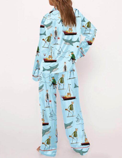 Shark Silky Satin Pajama Set For Women - Image 17