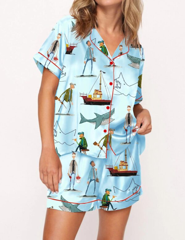 Shark Silky Satin Pajama Set For Women - Image 15