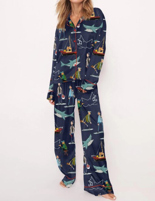 Shark Silky Satin Pajama Set For Women - Image 9