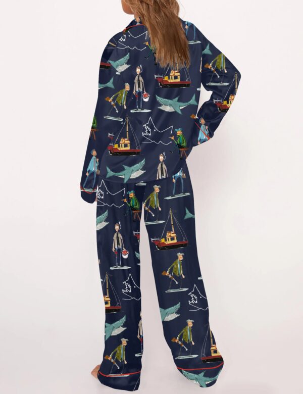 Shark Silky Satin Pajama Set For Women - Image 10