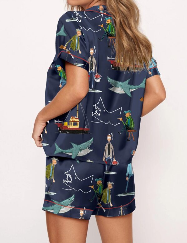 Shark Silky Satin Pajama Set For Women - Image 12