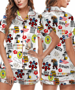 Puerto Rico Satin Pajama Set For Women