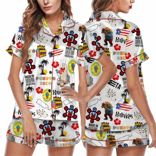 Puerto Rico Satin Pajama Set For Women