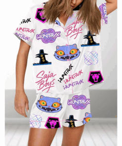 Kpop Demon Hunters Girls Satin Pajamas Set, Kpop Demon Hunter Merch Pin, Jinu Shirt