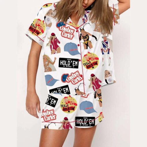Beyonce Texas Hold’em Cowboy Carter Satin Pajama Set - Image 2