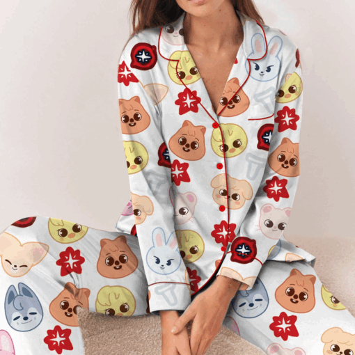 Stray Kid Tour Silky Satin Pajama Set For Women - Image 7