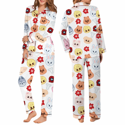 Stray Kid Tour Silky Satin Pajama Set For Women - Image 5