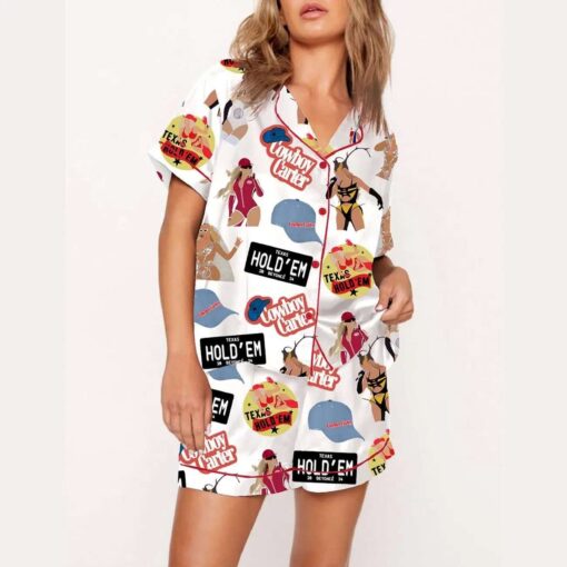 Beyonce Texas Hold’em Cowboy Carter Satin Pajama Set