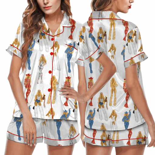Cowboy Carter Tour Silky Satin Pajama Set For Women