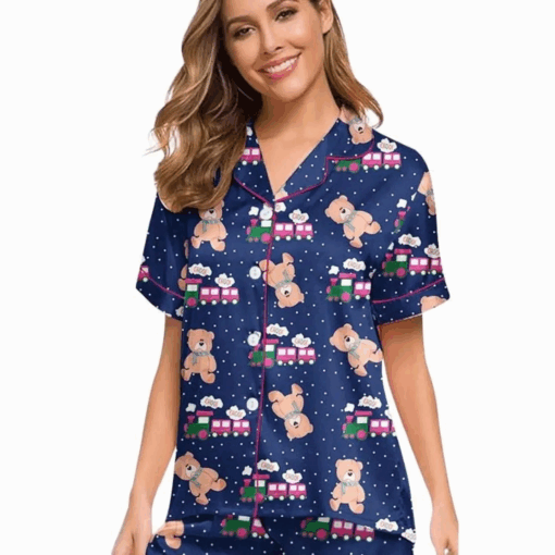 Kpop Demon Hunters Rumi Choo Choo Satin Pajamas Set, Rumi Kpop Demon Hunters Sleepwear - Image 2