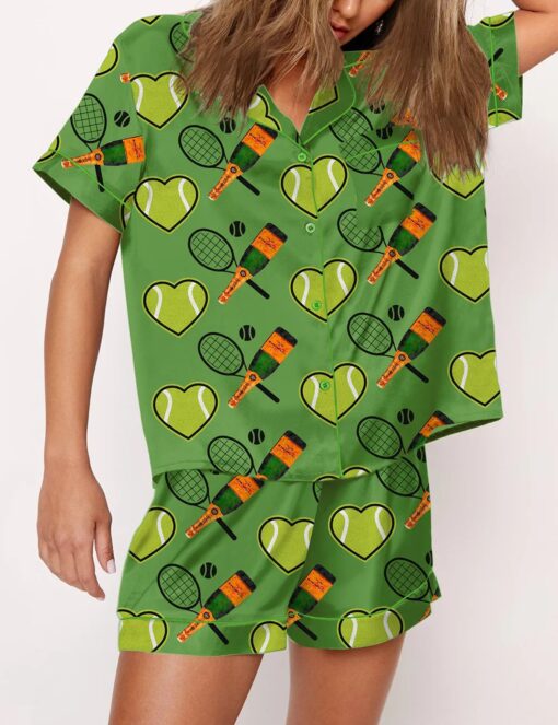 Veuve Clicquot Bottle Tennis Satin Pajama Set - Image 4