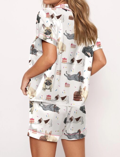 French Bulldog Party Satin Pajama Set - Image 2
